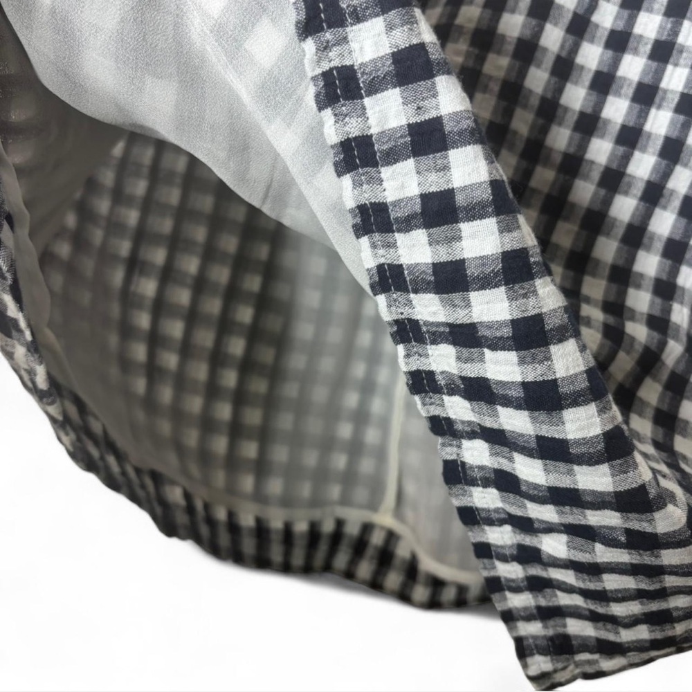 American Eagle Black White Gingham Checkered Skir… - image 3